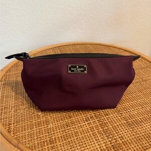 Kate Spade Burgundy Cosmetic Bag